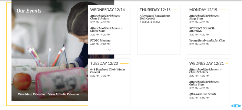events screenshot